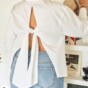 ELOQUII open back button down